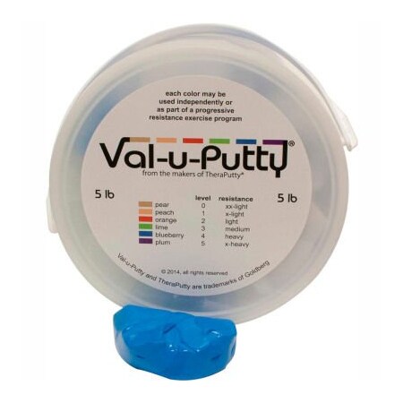 Fabrication Enterprises Val-u-Putty Exercise Putty, Blueberry, Firm, 5 Pound 750483